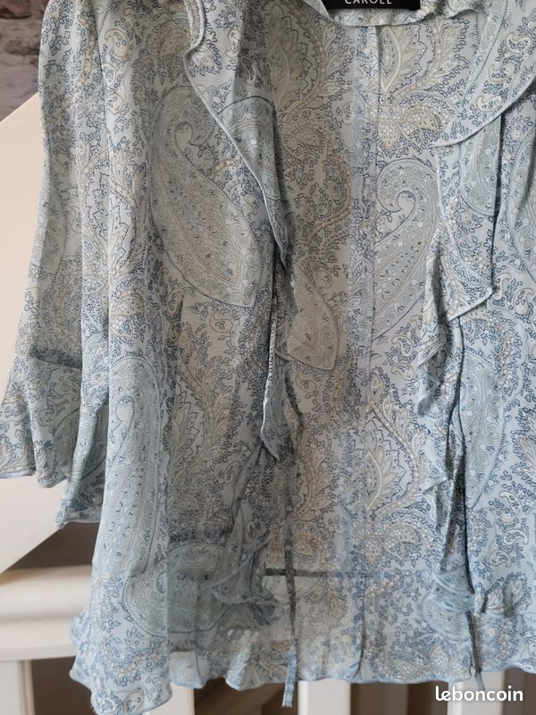 Tailleur printemps/été, veste + jupe CAROLL T38 (image 3)