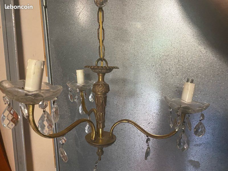 Lustre ancien avec pampilles (image 2)