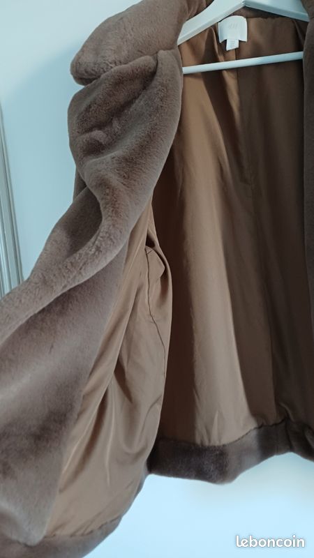 Veste WENDERS Style Velours Lisse - Trench Blanc Cassé - Taille M - Vintage Occasion