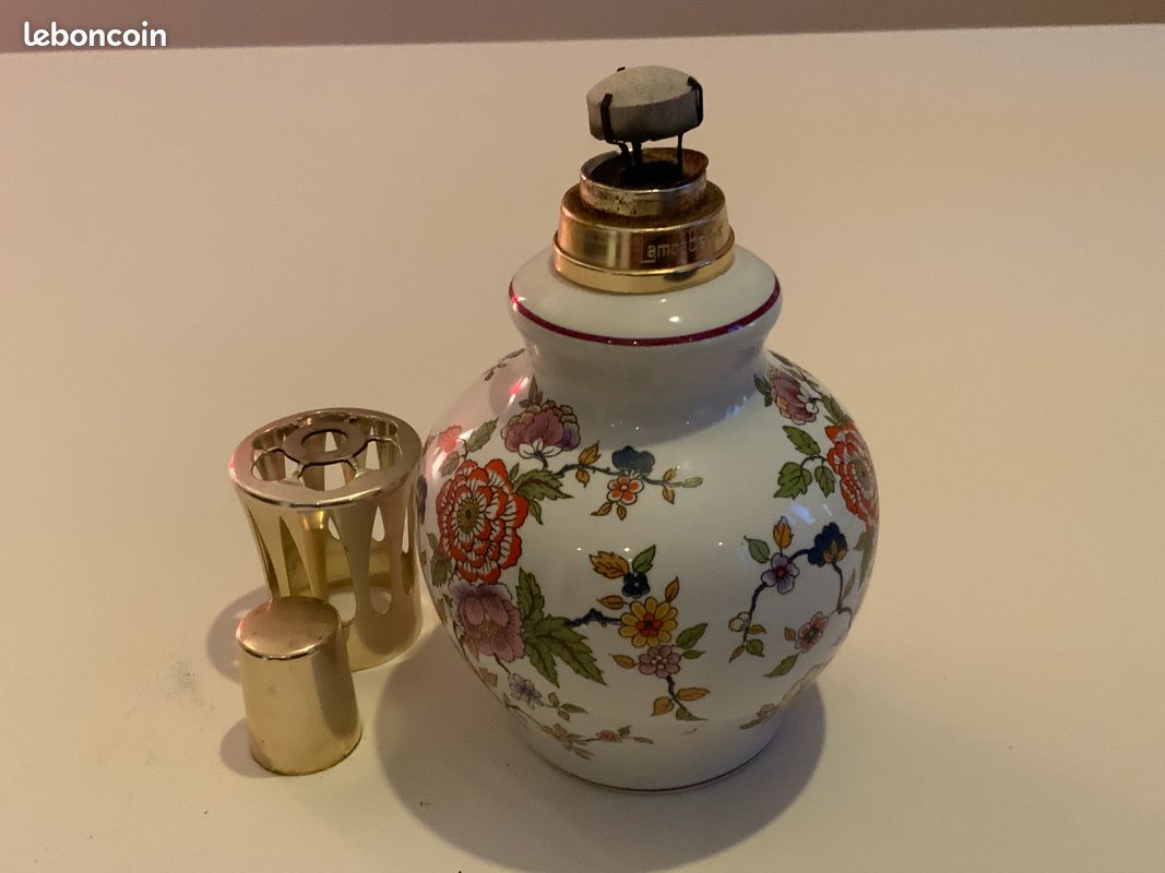 LAMPE BERGER REVOL porcelaine F25 printemps bleu réf TD 3111 - 1980-1989 EUR 20,00 - FR
