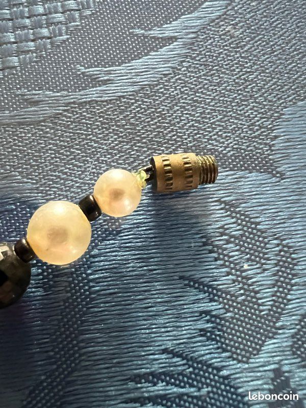 Collier fntisie vintge cscde en orette dorée et cristl d