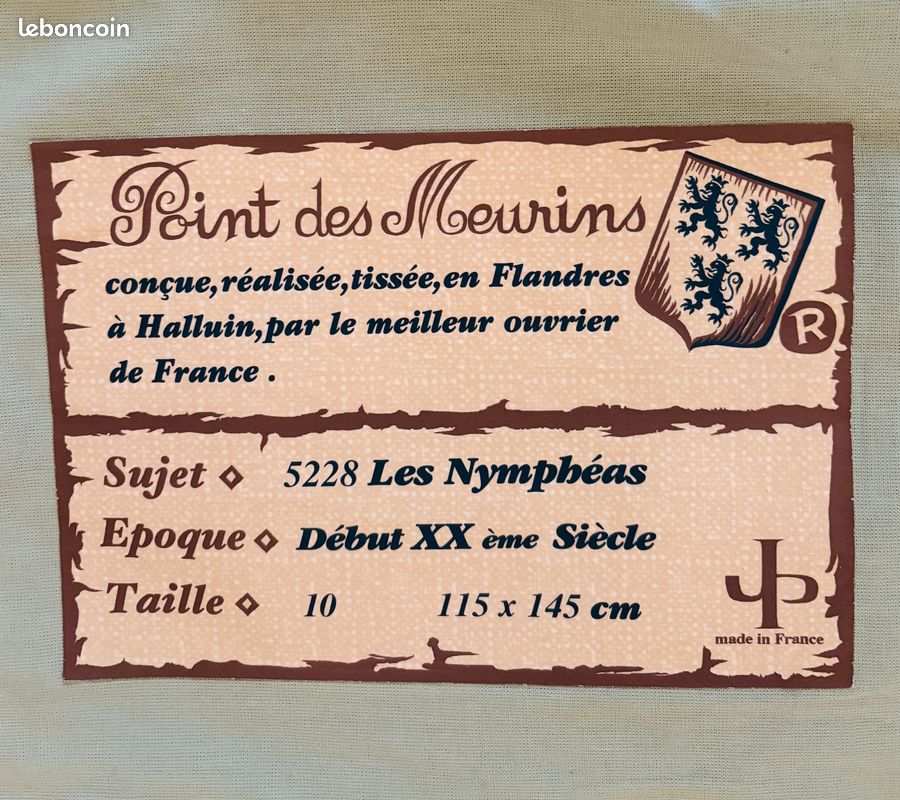 Tapisserie murale « LES NYMPHEAS » d’après Claude Monet (image 2)