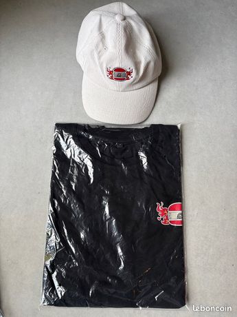 T-shirt Collector Naruto X Burger King - Taille L, Noir, Neuf Sans étiquettes, Avec Casquettes