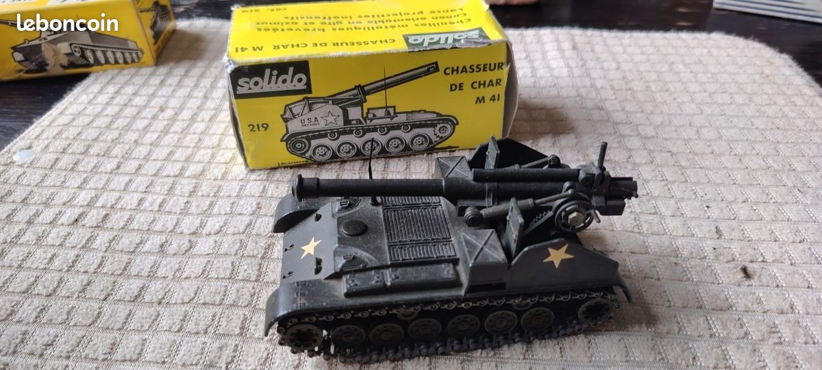 SOLIDO France – Jagdpanther Motorisé 1/43, Réf 229, Avec Boîte, Occasion