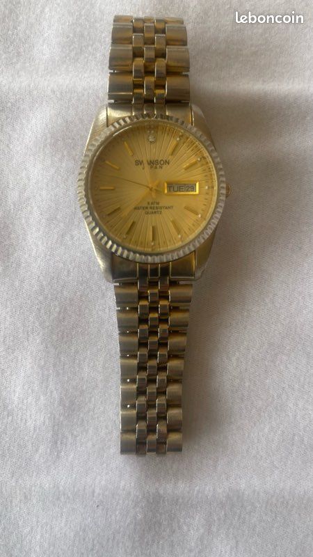 Montre Bohème JewelryWe - Bracelet élastique Tressé, Cadran 12/24h, Quartz, Unisexe