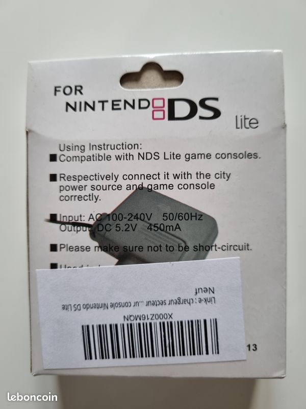 NEUF. Chargeur Nintendo DS Lite (image 2)