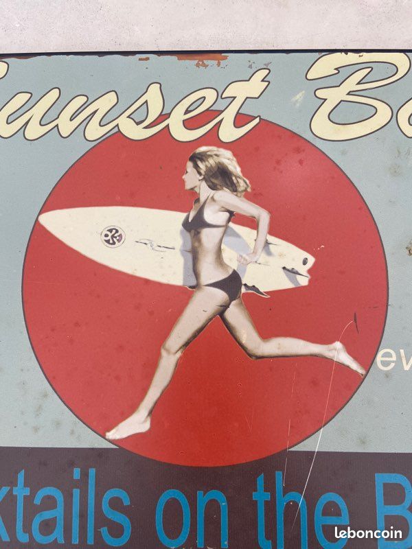 Plaque décorative vintage « Sunset Bar – Cocktails on the Beach » (image 3)