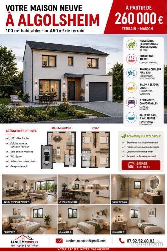 Maison 4 pièces 100 m² · à Algolsheim · 100 m² · 260 000 €