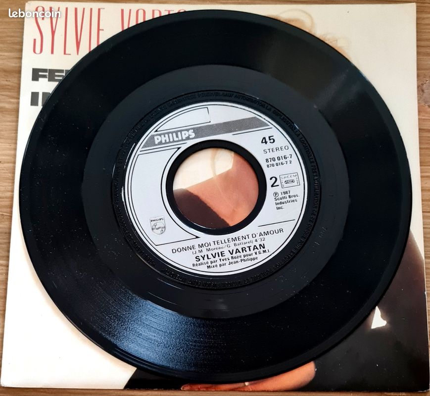 Sylvie Vartan 45t 2 titres 2ème pochette Femme sous influence 1987 (image 6)