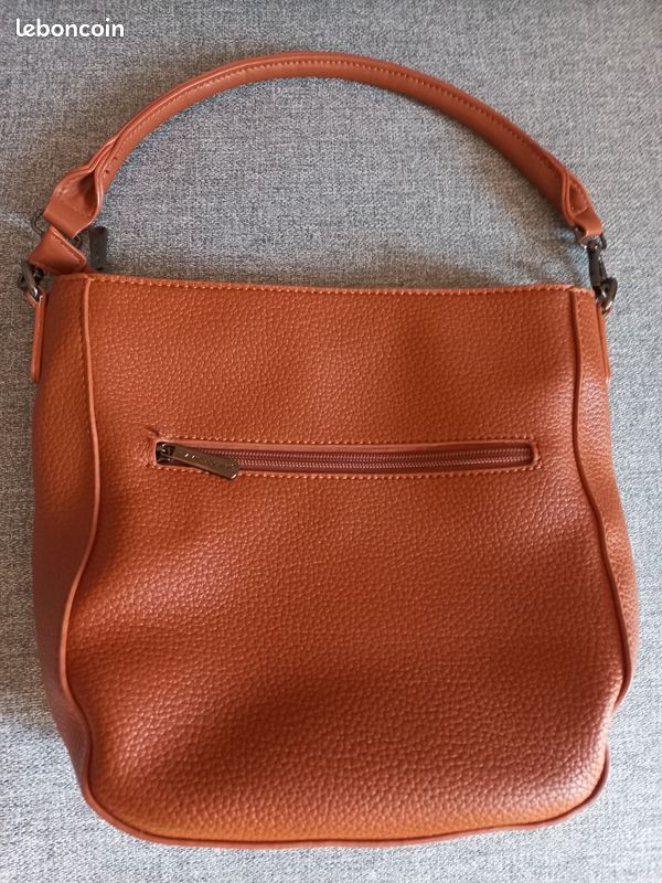 Sac à main / Sac portée épaule David Jones marron cognac (image 2)