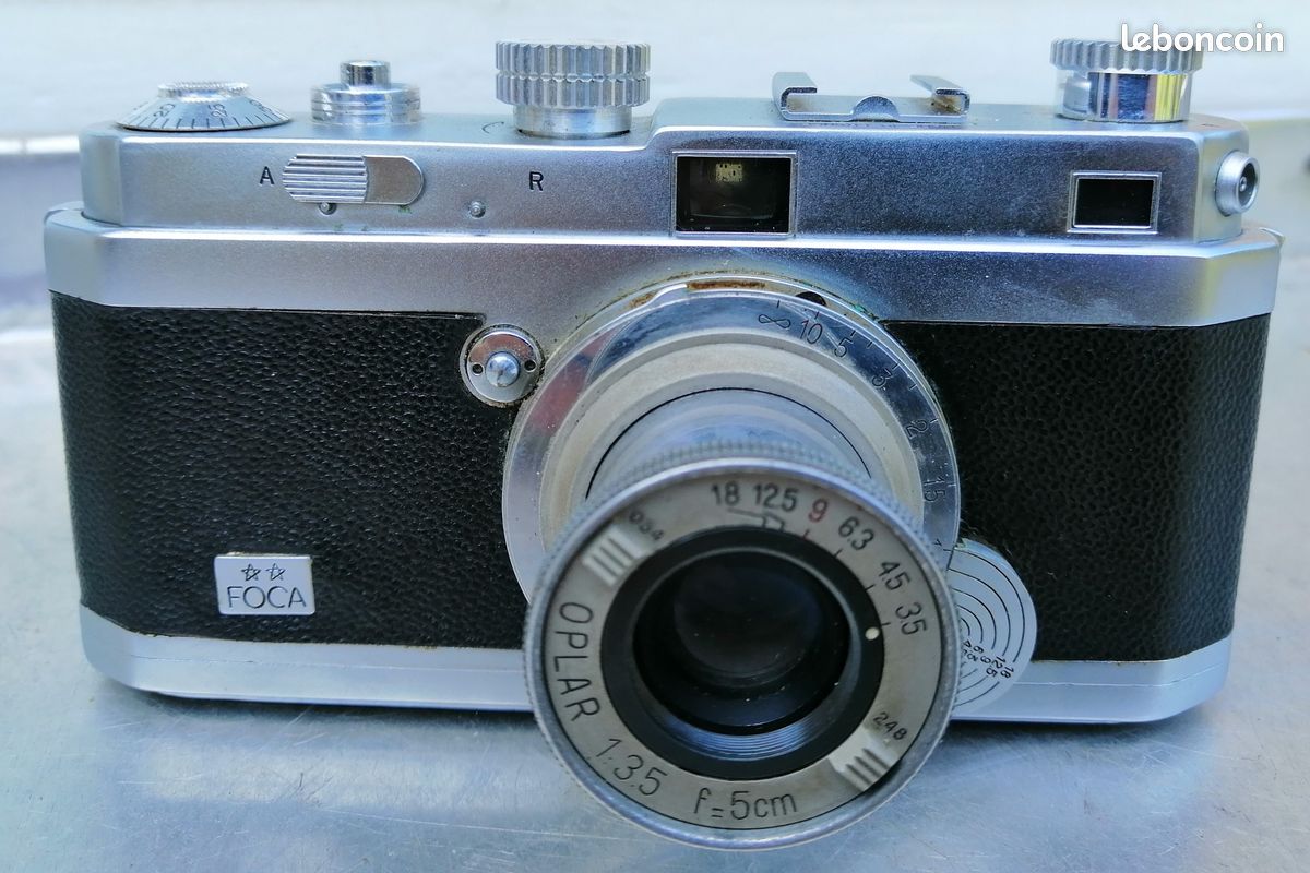 Appareil Photo Vintage Foca 2 étoiles OPLAR Objectif 1:3.5 - À Réparer, Rideau Déchiré