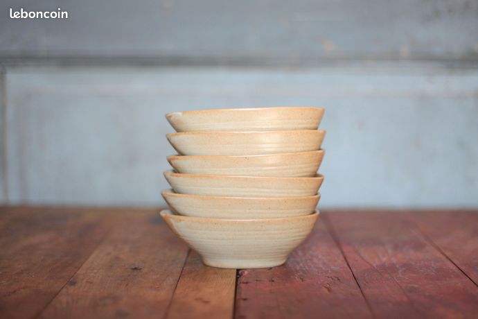 Lot De 6 Raviers à Avocat En Céramique - Vintage, Blanc, Motif Avocat - Très Bon état