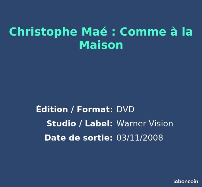 Christophe Maé : Comme à la Maison (image 2)