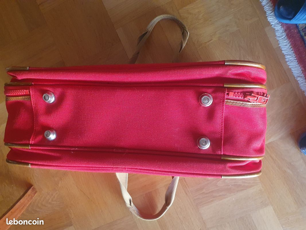 VALISE de VOYAGE rouge LANCEL (image 6)