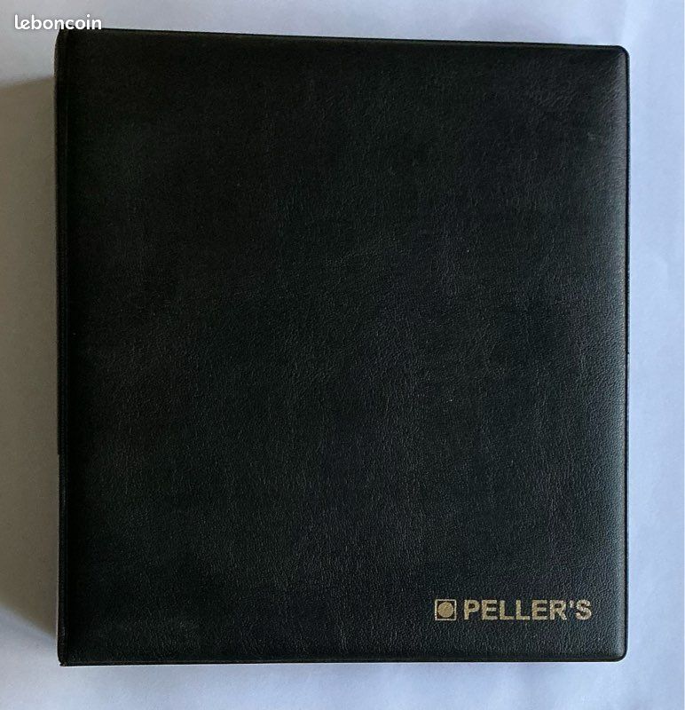 Album PELLER'S à 2 Anneaux – 10 Feuilles, 60 Pochettes 50x50mm – Pour étuis Numismatiques – Classeur Collection