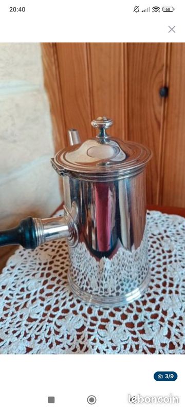 CHRISTOFLE GALLIA - Chocolatière - métal argenté - manche