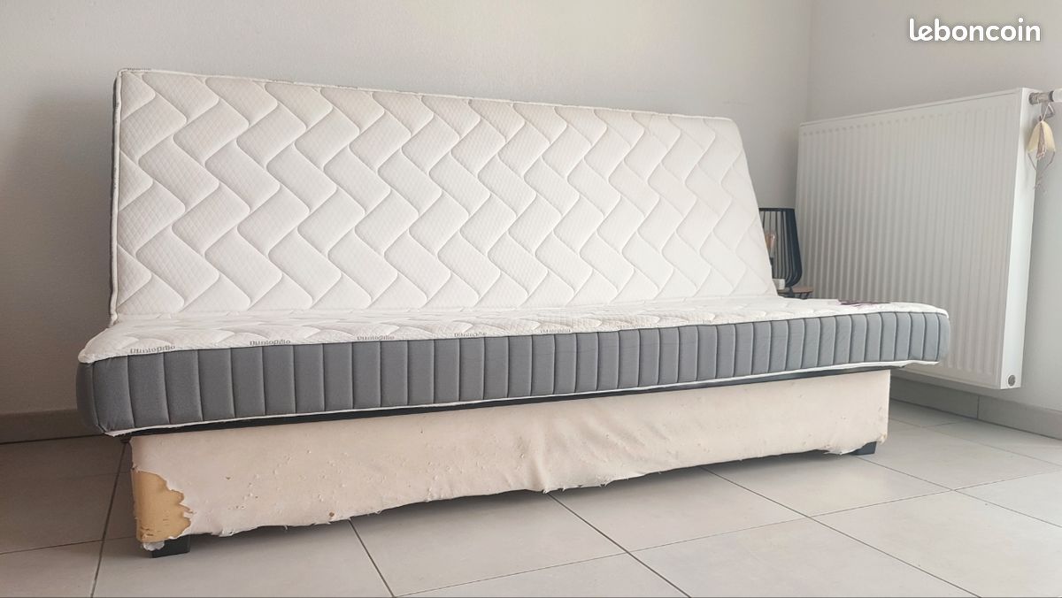 Banquette Clic-Clac Matelas Dunlopillo LUNA très bon état (image 4)