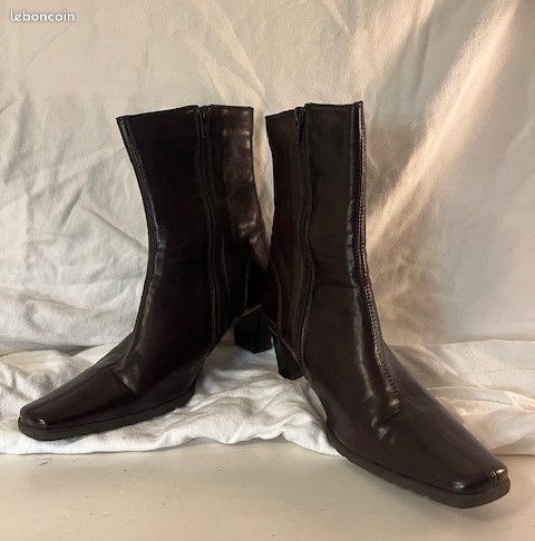 Bottines / Boots SALAMANDER marron foncé T38 (image 5)