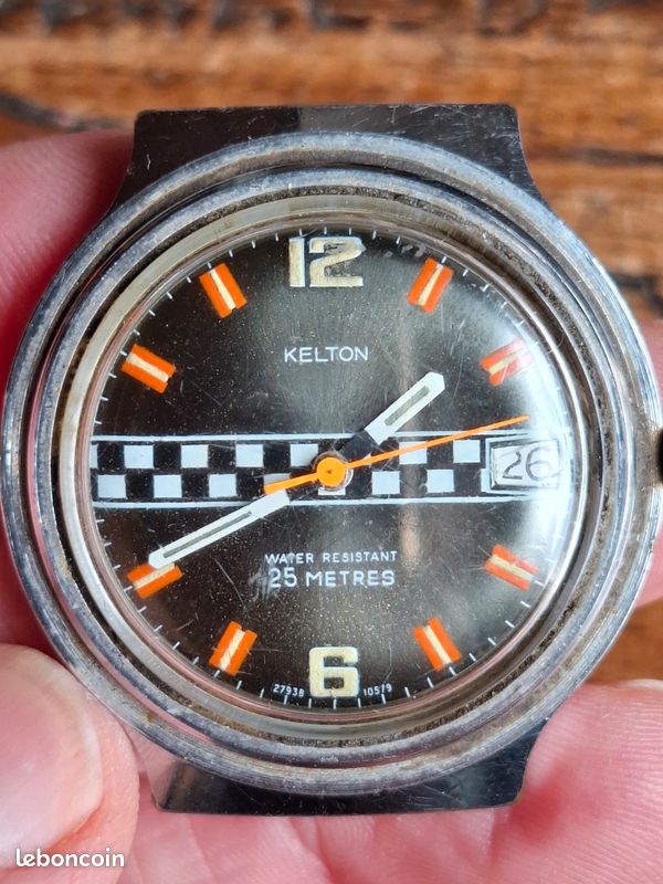 Bracelet Montre En Cuir Kelton, Largeur 19 Mm - Neuf Avec étiquettes, Prêt à Porter