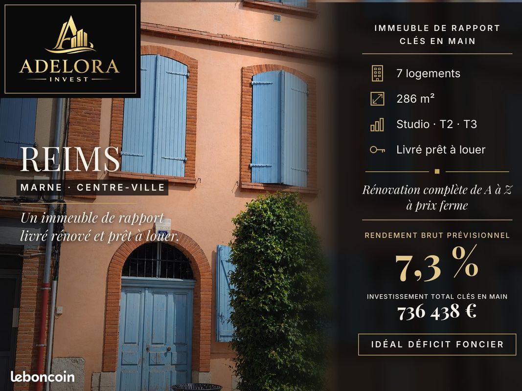 Immeuble 14 pièces 286 m² · à Reims · 286 m² · 736 438 €