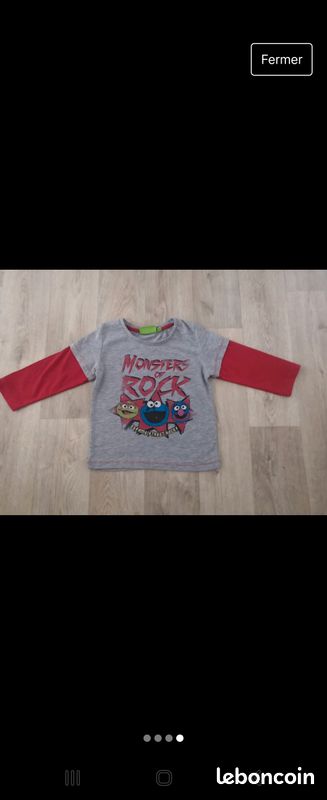 Lot 1 t-shirt manches longues + un gilet (image 3)