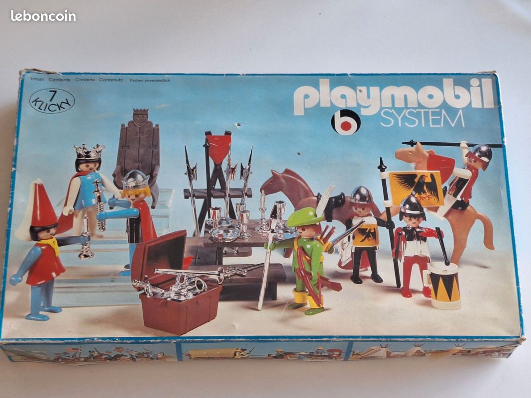 LOT DE PLAYMOBIL en VRAC de type CHEVALIERS NOIRS MEDIEVAL MOYEN AGE