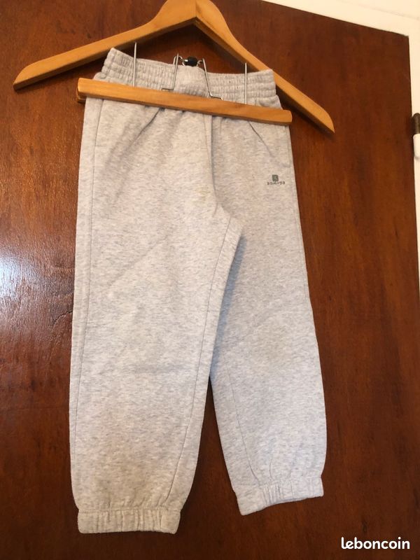 Pantalon jogging fille Domyos gris T 6-8 ans (image 1)