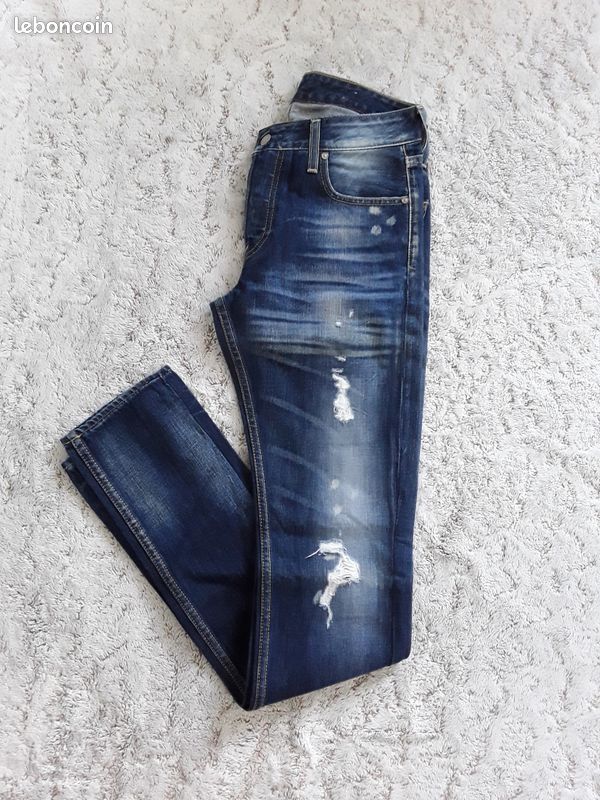 Denim Veste CroisÃ©e Homme Bleu Casucci Jeans Jacket Cotton In