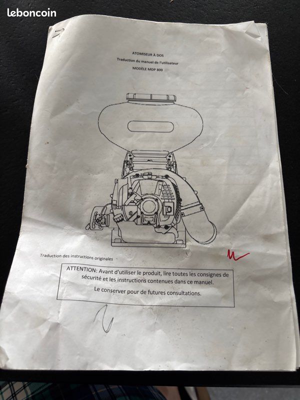 Atomiseur thermique à dos Géotech MDP 800 (image 7)
