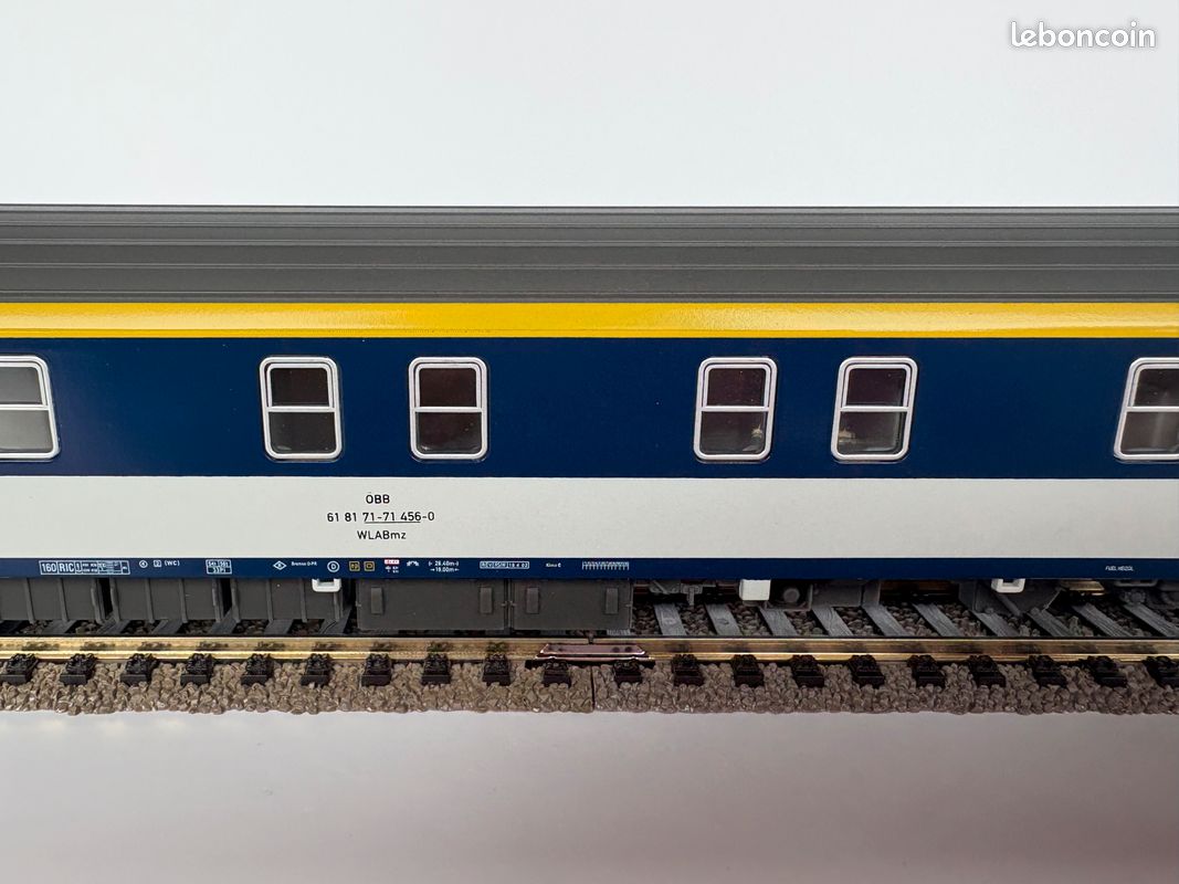 RAILTOP MODELL voiture voyageurs 2ième classe UIC X vert OBB 32205 NEUF