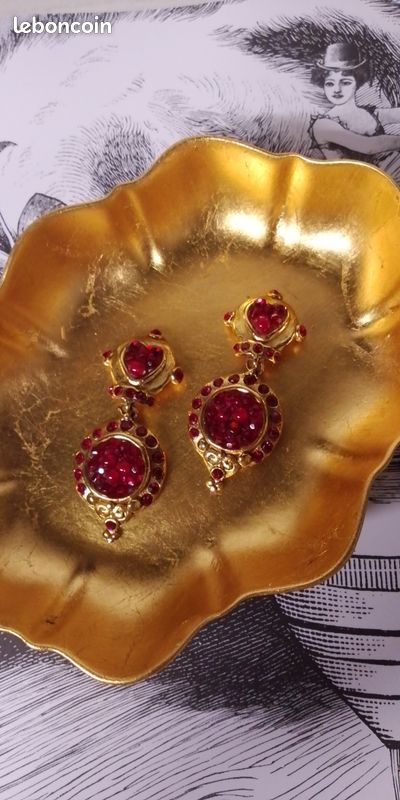 Boucles D'oreilles Clips Jacky De G - Occasion - Élément De Parure Bracelet