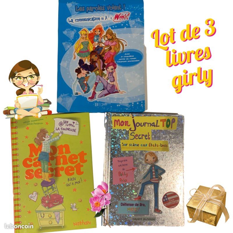 Lot de 3 livres girly pour filles (image 1)