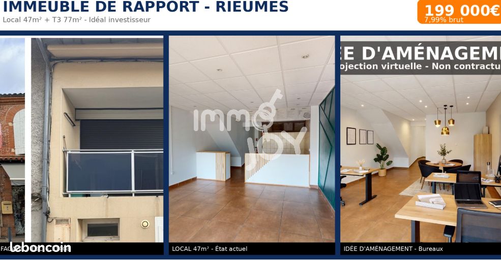 Immeuble 124 m² · à Rieumes · 124 m² · 199 000 €