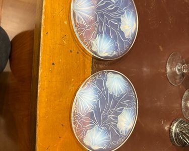 Dessous de plat Art Déco, verre opalescent - Brocante et Déco Chic