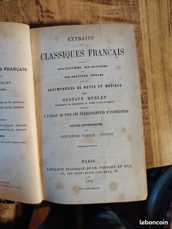 Extraits des classiques français (image 2)