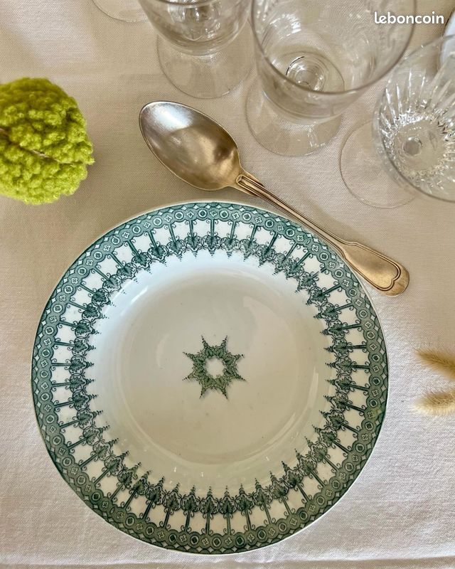 Trio d’assiettes creuses Vintage - Persan St Amand & Hamage (image 7)