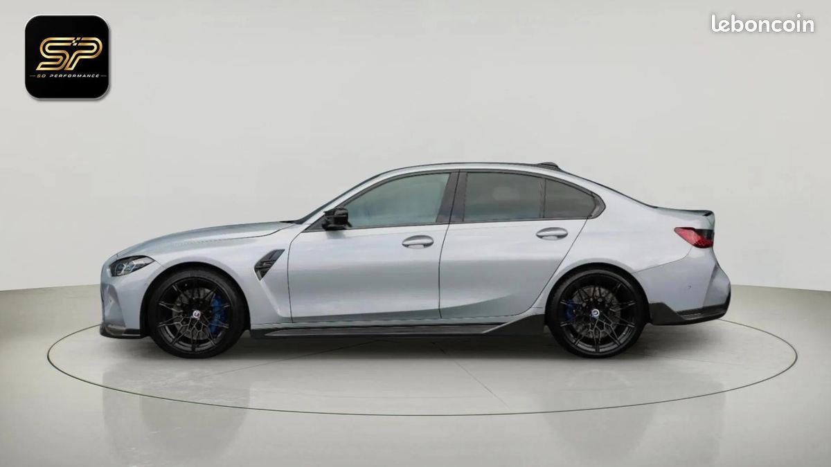 BMW M3 Competition 510 ch * Carbone Extérieur * Laserlight * Harman Kardon * HUD * Brooklyn Grey (image 7)