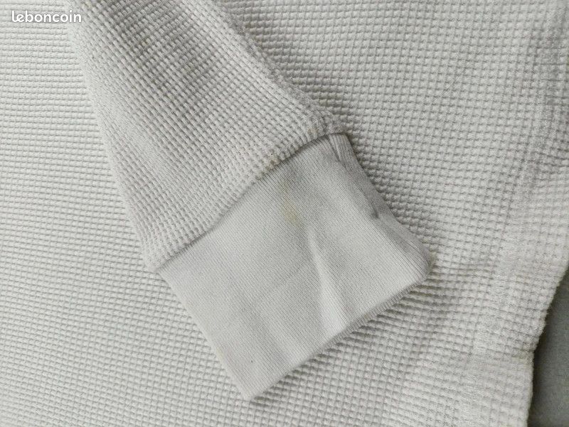 Pull / Sweat col rond Ralph Lauren blanc taille XL pour homme logo brodé, coupe unisexe (image 9)