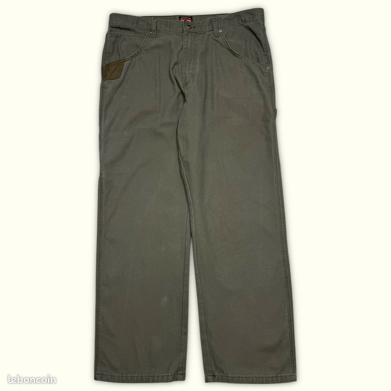 Pants Homme Wrangler W36 L30 Olive/Marron Coton Bon état Regular Normal Uni (image 2)