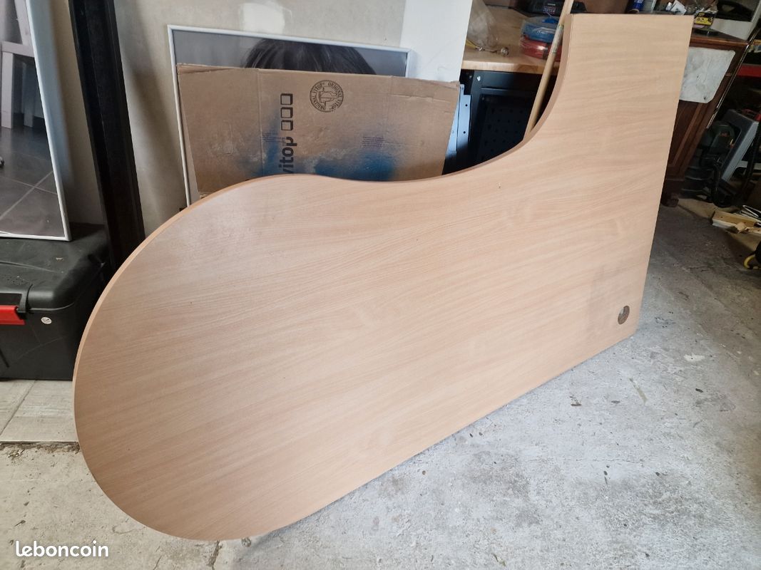 Grand bureau bois et metal (image 1)