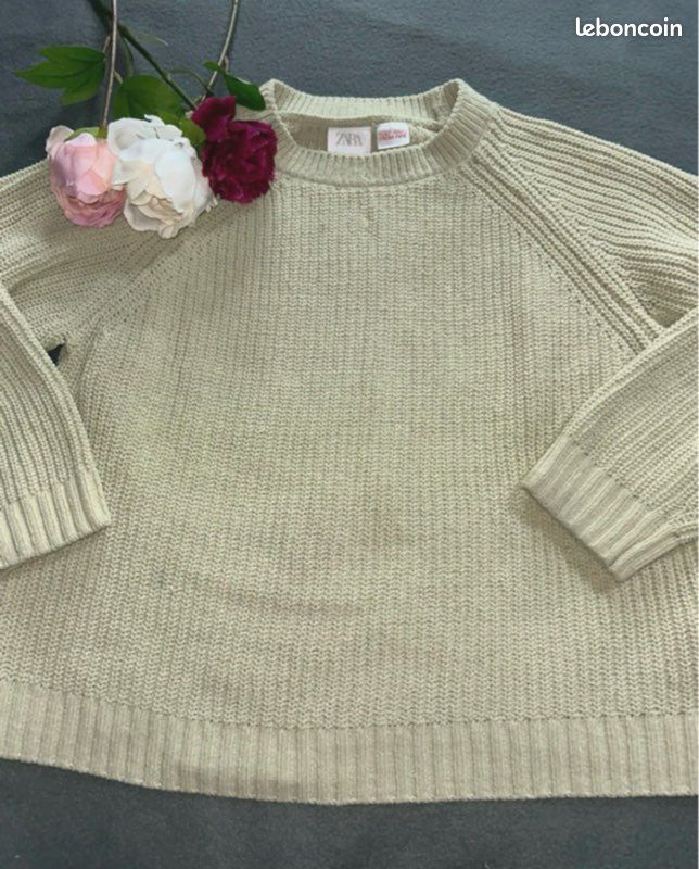 Pull Maille Côtelée Zara - Vert Amande - 6 Ans (116 cm) (image 1)