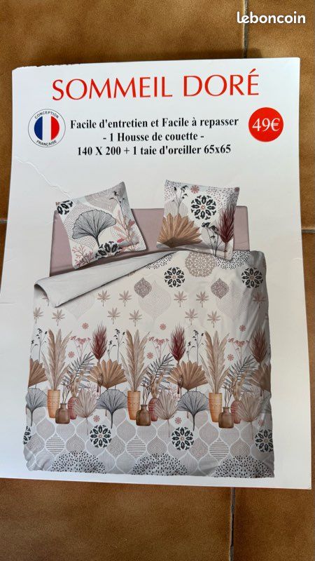 Housse De Couette 2 Personnes - Vert, Imprimé Animal, Avec 1 Taie D'oreiller, Occasion