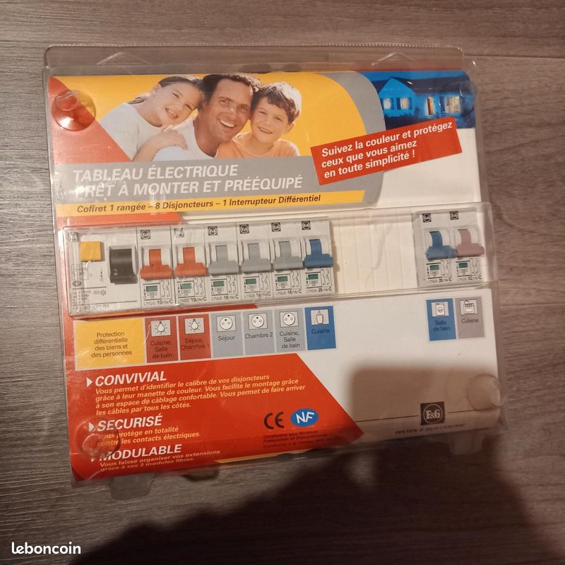 TABLEAU ÉLECTRIQUE FELTEN & GUILLAUME EATON PRÊT À MONTER ET PRÉÉQUIPÉ Coffret 1 rangée - 8 Disjoncteurs - 1 Interrupteur Différentiel (image 1)
