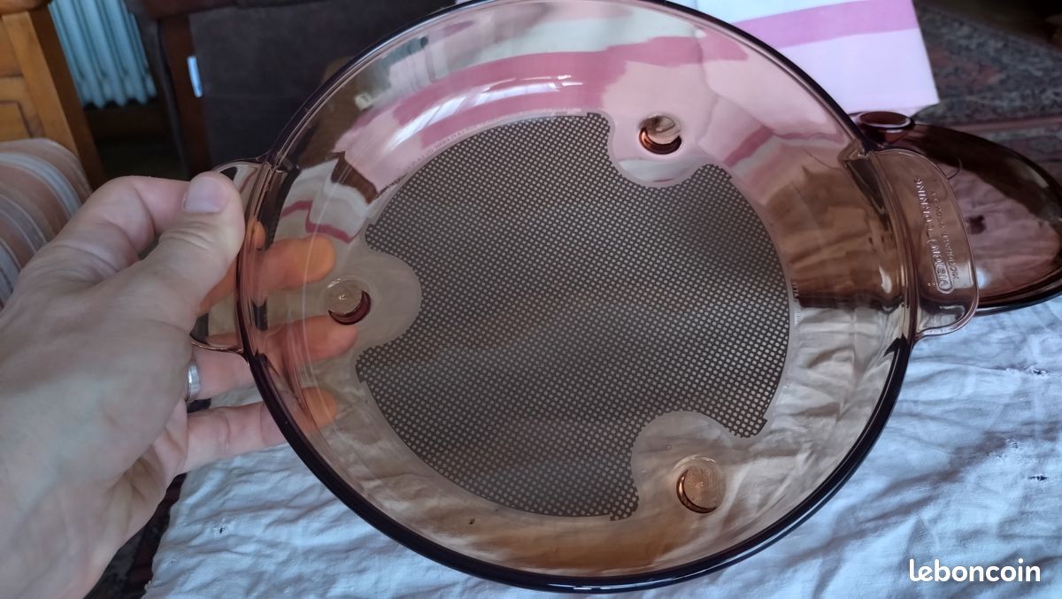 Plat brunisseur micro-ondes Corning Vision 24cm + couvercle (image 3)