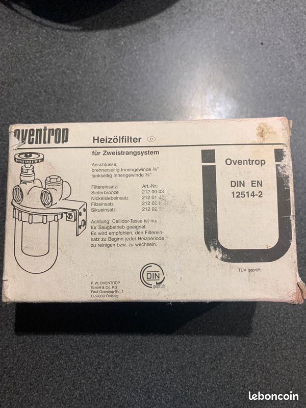 Filtre à mazout double conduite Oventrop (image 2)