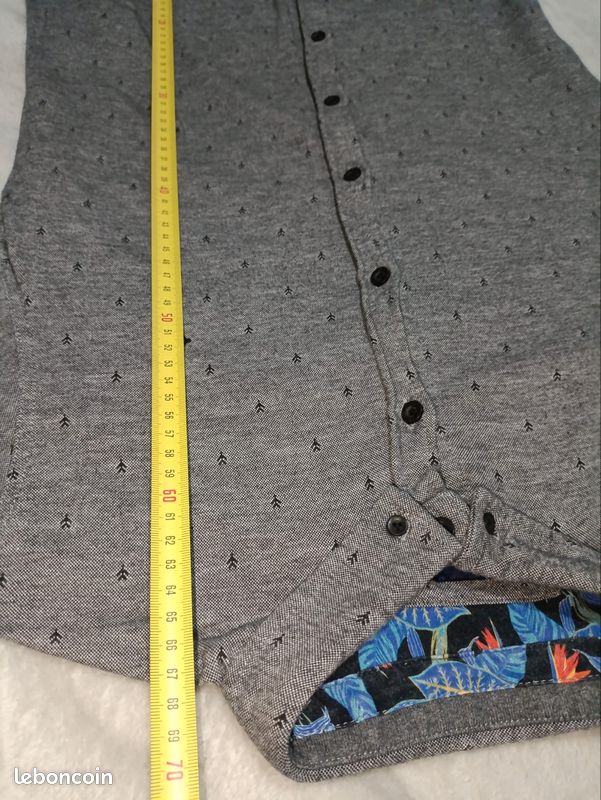 Chemise boutonnée à manches longues et imprimé végétal rétro pour homm