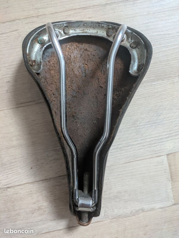 Selle Vélo Vintage Brooks Professional Select Années 1970 - Cuir Noir, Pour Route/rando, Occasion