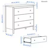 Commode IKEA KOPPANG 3 tiroirs brun noir 90x83 cm – Très bon état​ (image 7)