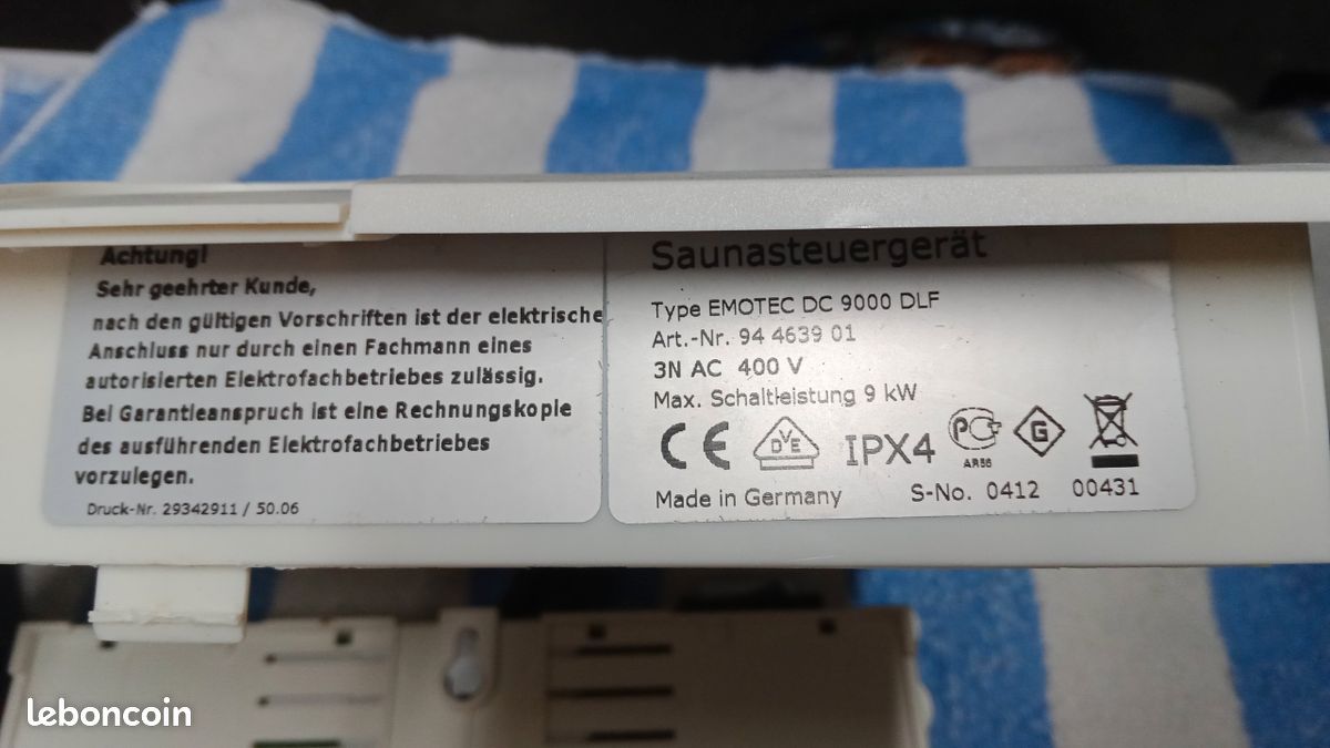 Commande et puissance sauna EOS neuve (image 5)