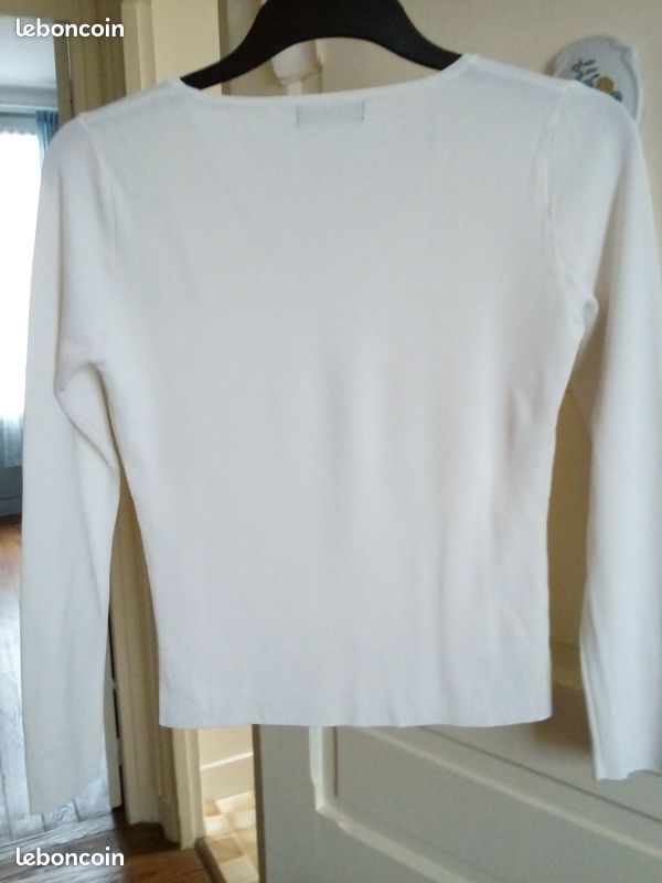 Top Jennyfer Taille 38/M Blanc - Occasion En Très Bon état, Vêtement Femme Décontracté